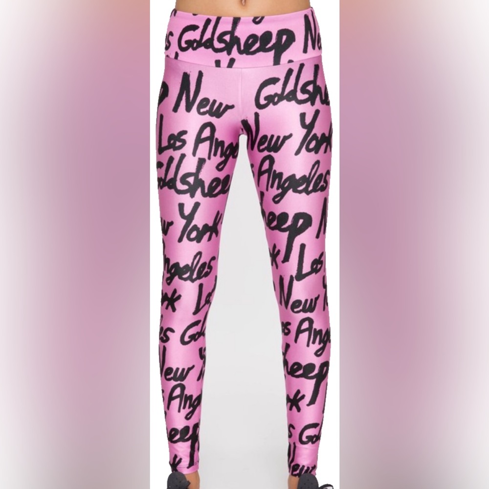 Goldsheep Pink Graffiti leggings